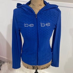 Bebe Sporty Blue hoodie with rhinestones New